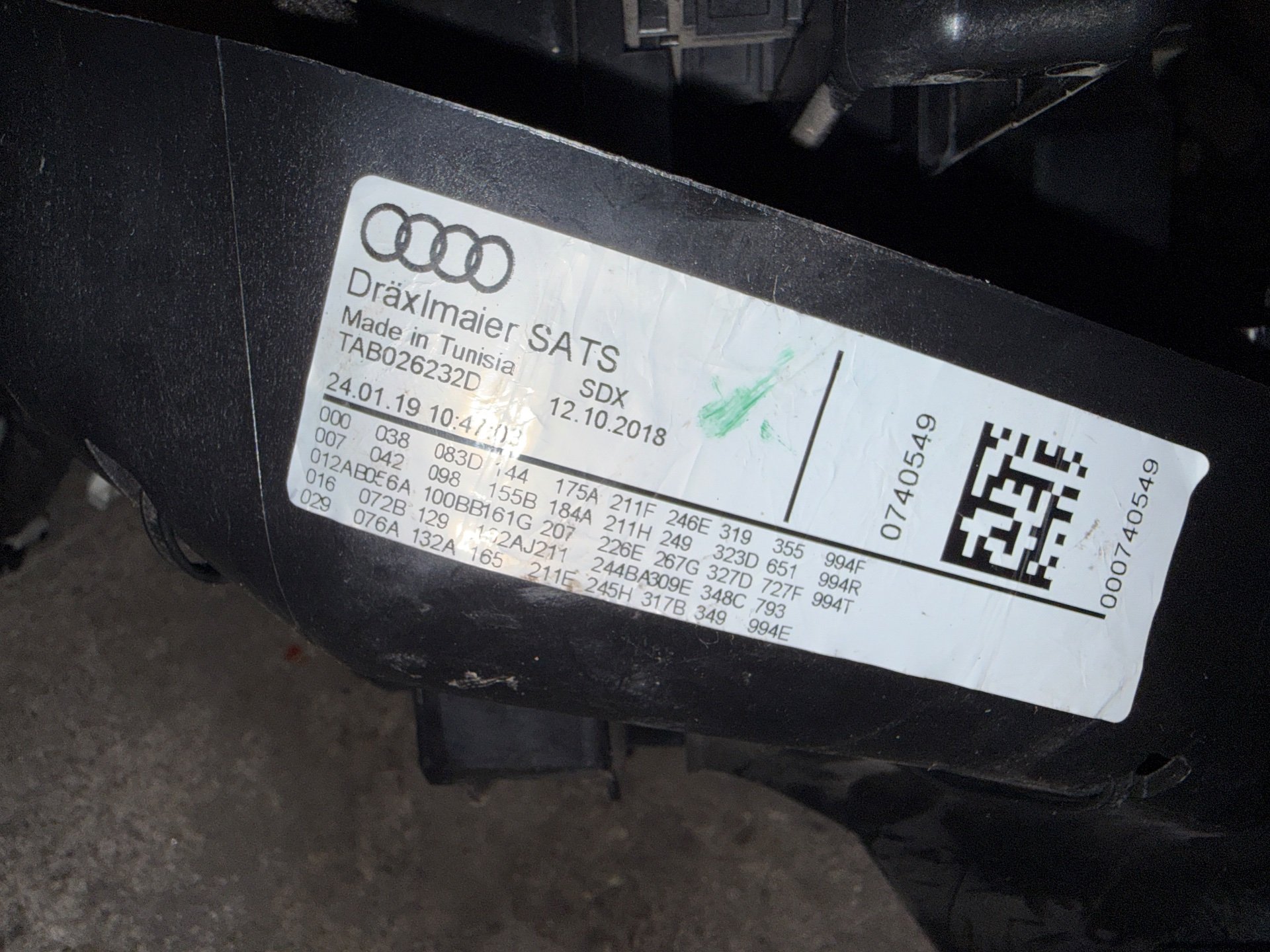 Проводка салона к Audi Q3, 2019 г.
